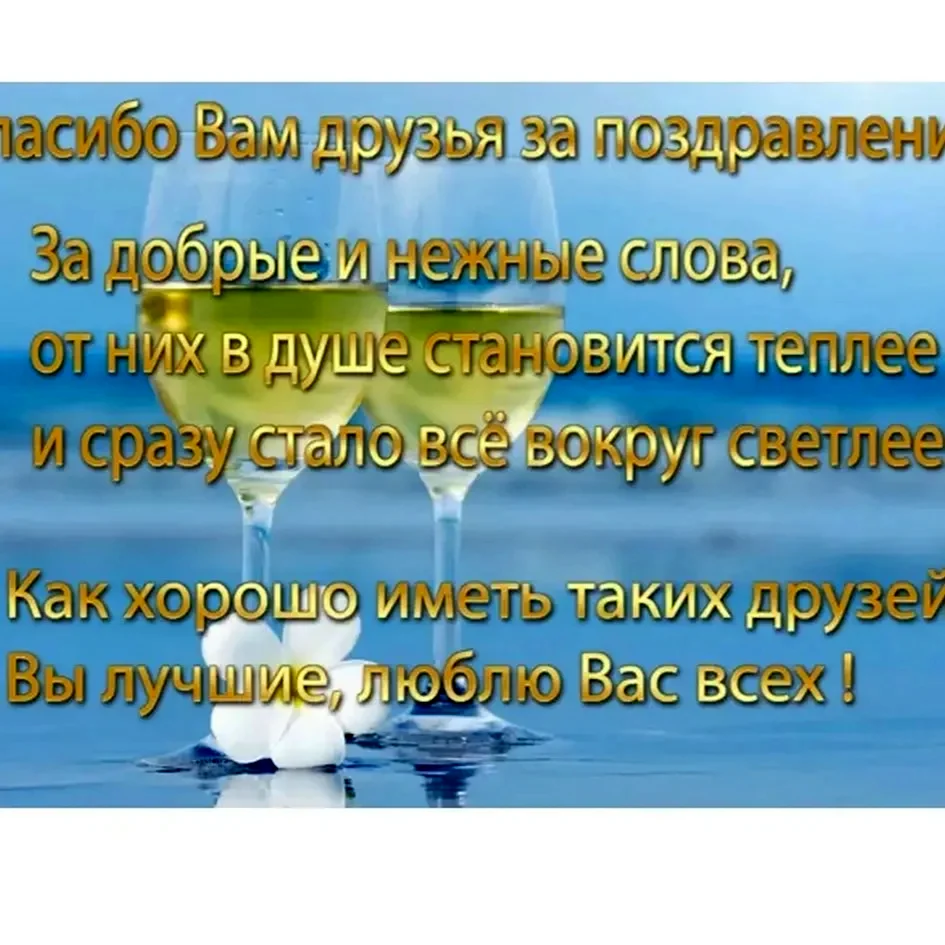 Слова благодарности за поздравления